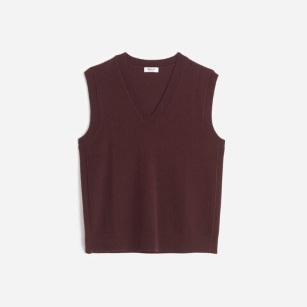 Madewell Women's V-Neck Sleeveless Top - Dark Brown